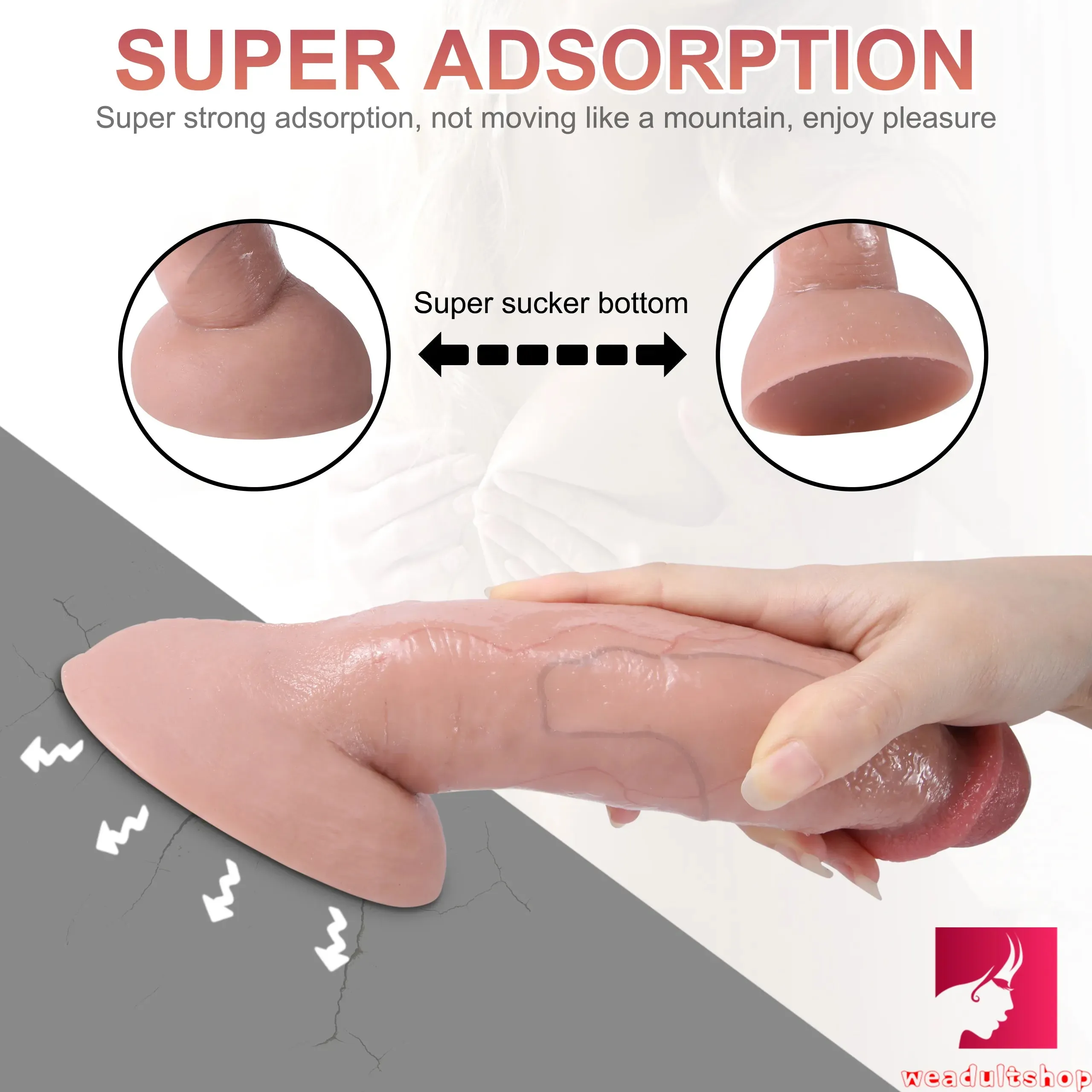 7.08in 7.87in 8.46in Super Realistic Silicone Dildo With Real Blue Veins