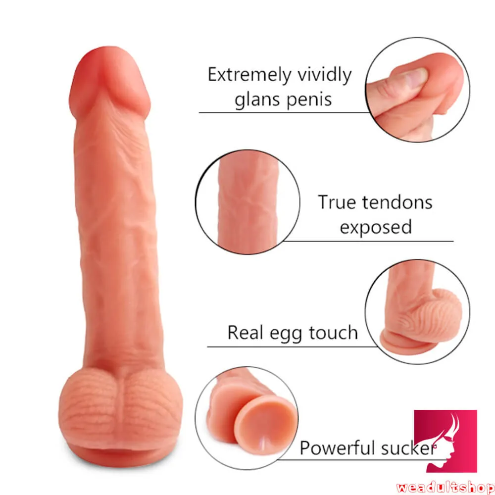 8.26in Double Layer Silicone Lifelike Dildo Adult Sex Toy