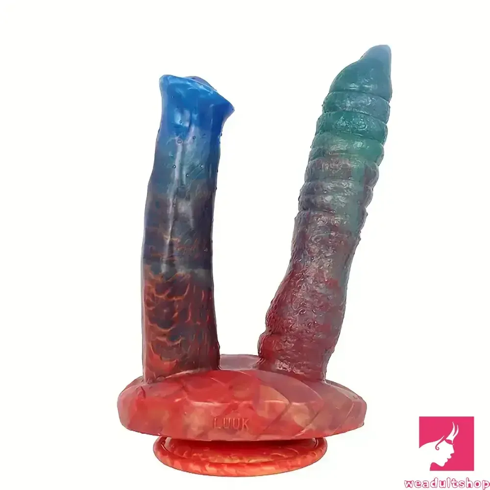 9.45in 10.63in Silicone Soft Big U-shaped Double-head Monster Dildo