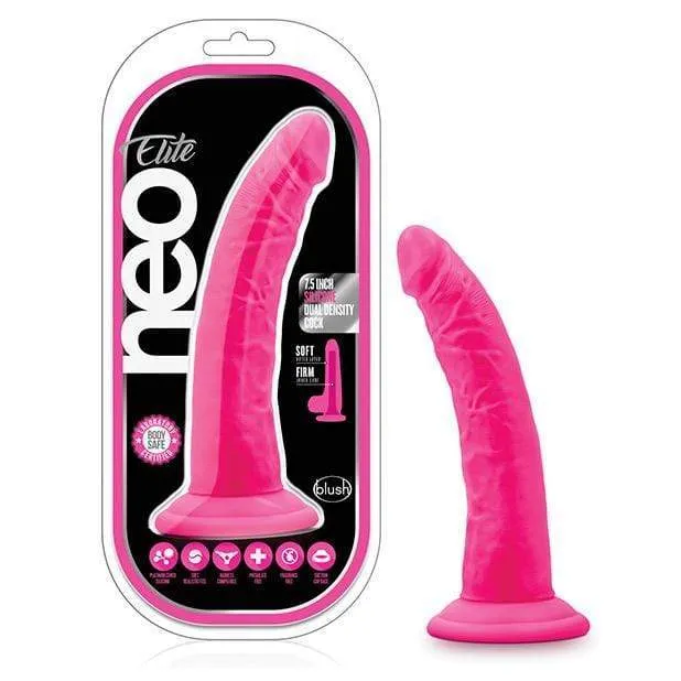 Blush Novelties - Neo Elite Silicone Dual Density Cock 7.5 (Pink)