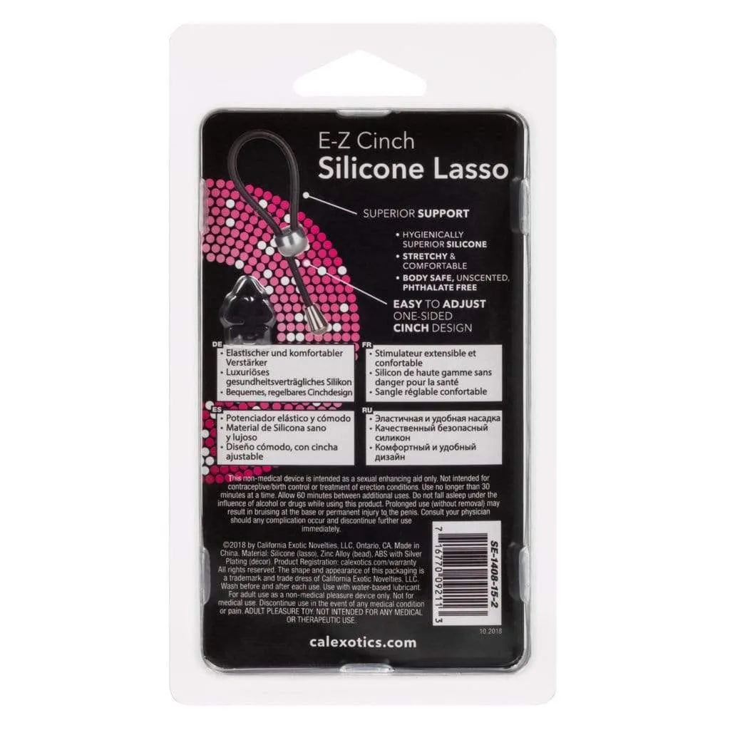 California Exotics - EZ Cinch Silicone Lasso Cock Ring (Black)