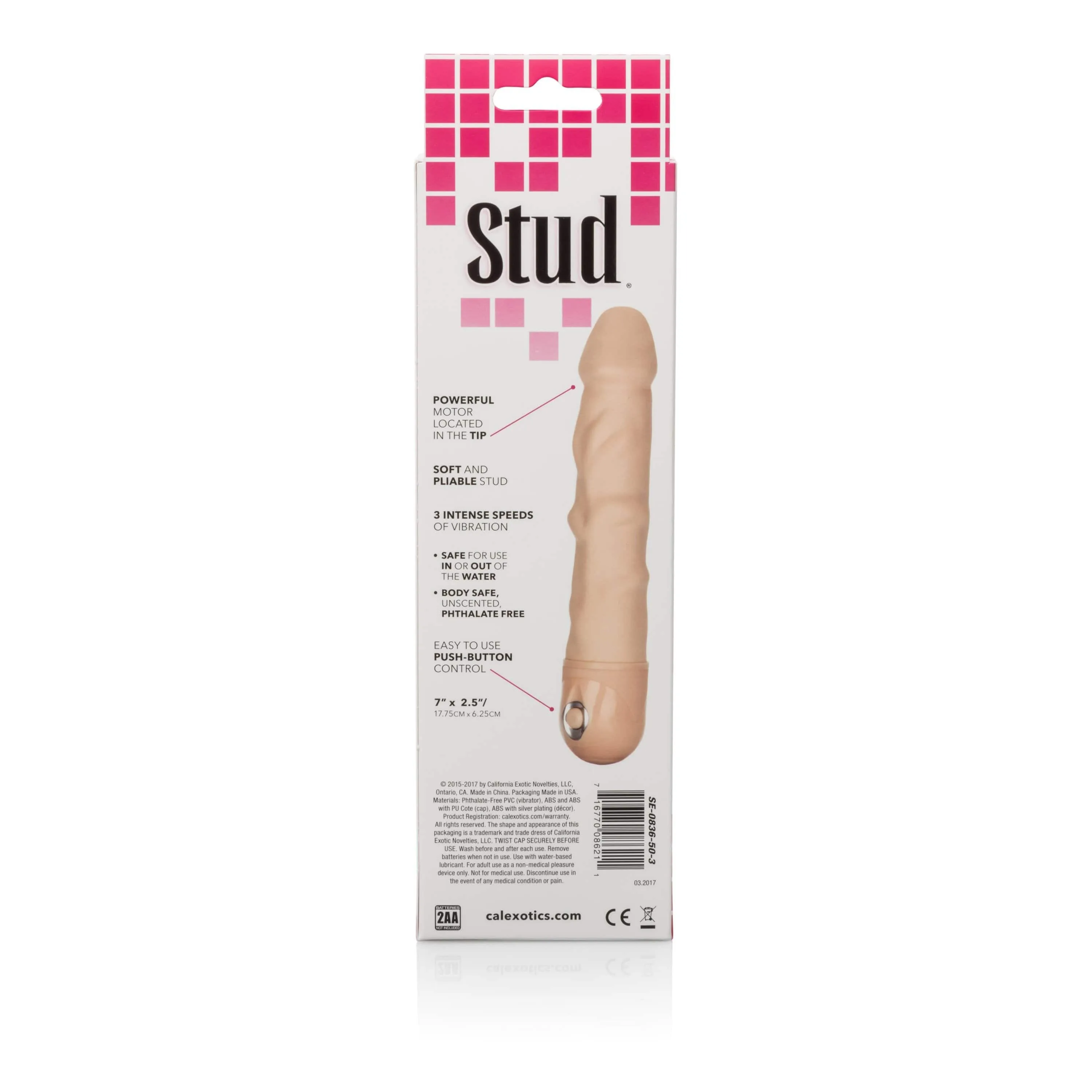 California Exotics - Power Stud Waterproof Rod Dildo Vibrator
