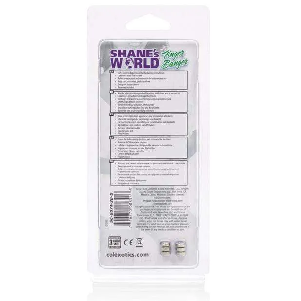 California Exotics - Shane's World Finger Tingler Vibrator (Purple)