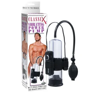 Classix Vibrating Power Pump Clear/Black