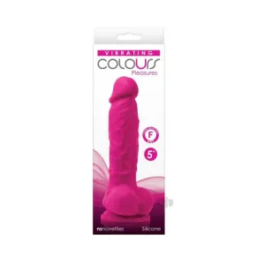 Colours Pleasures Vibrating 5 Dildo - Pink