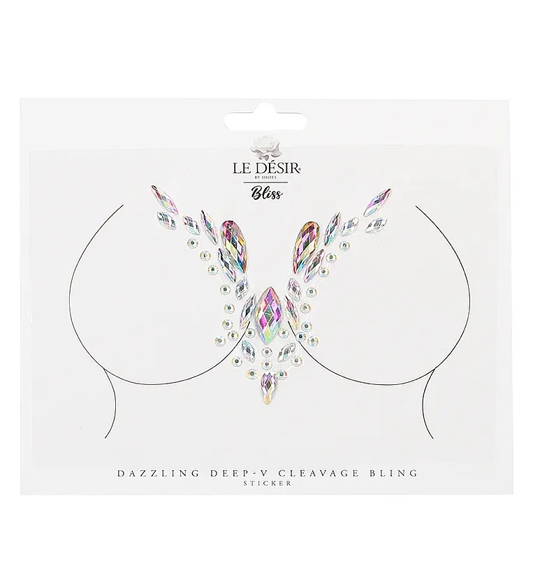 Dazzling Deep-V Cleavage Bling Sticker