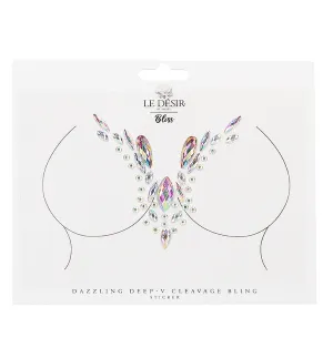 Dazzling Deep-V Cleavage Bling Sticker