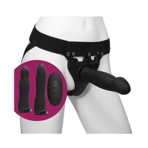 Doc Johnson - Body Extensions Be Naughty Vibrating 4 Piece Strap On Set (Black)