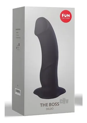 Fun Factory The Boss 7'' Girthy Silicone Dildo - Black