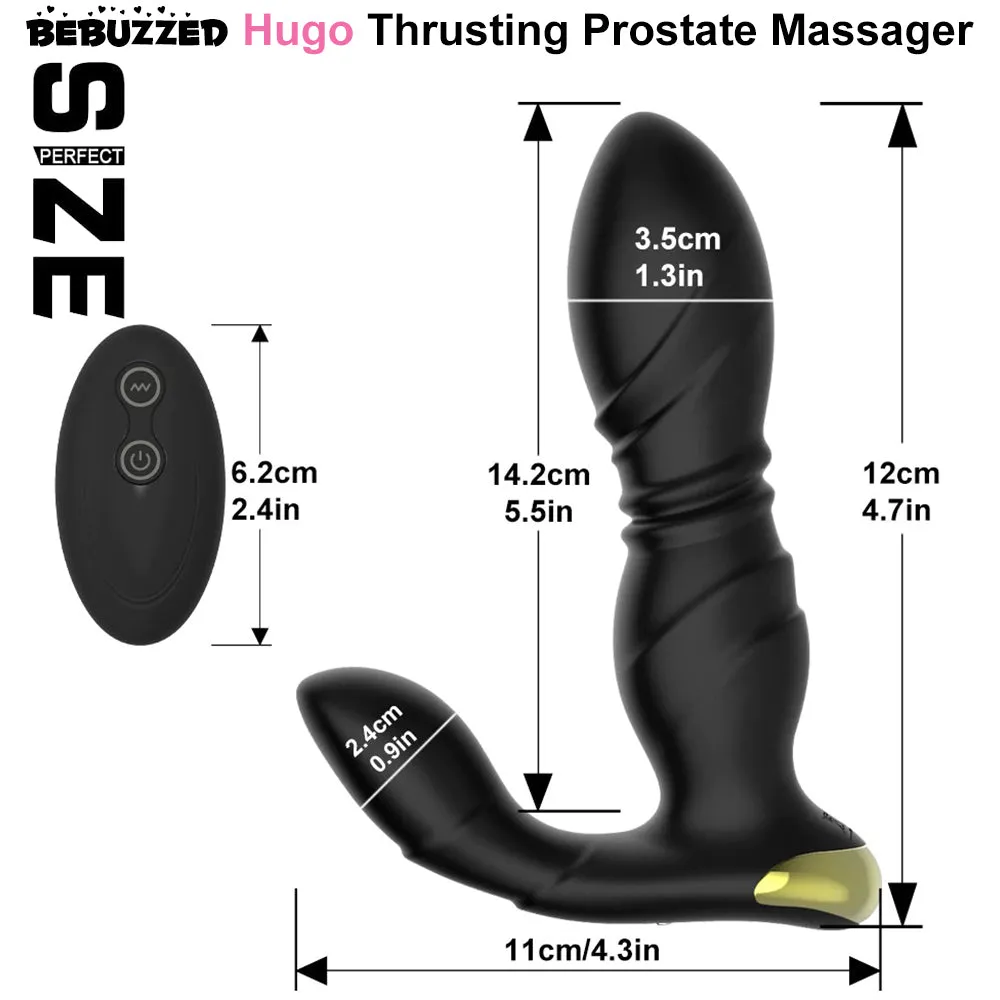 Hugo Wireless Remote Control Thrusting Prostate Massager Anal Plug
