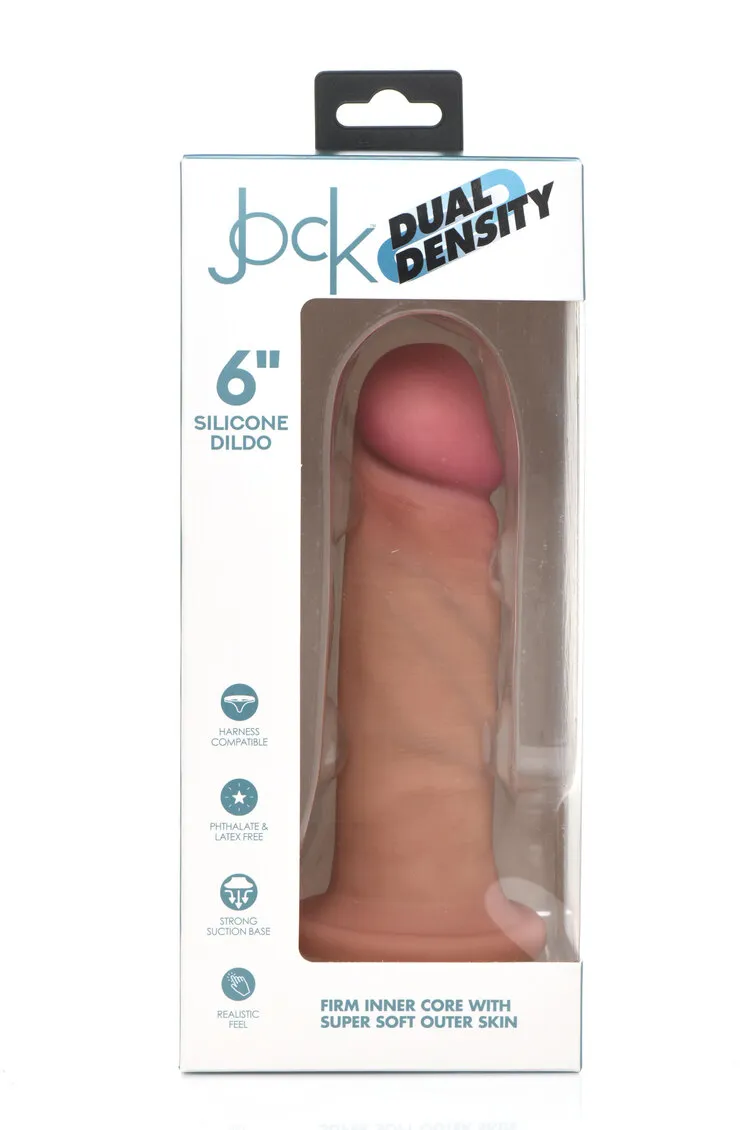 Jock 6 Dual Density Silicone Dildo Realistic Dong Suction Cup Couples Sex Toy