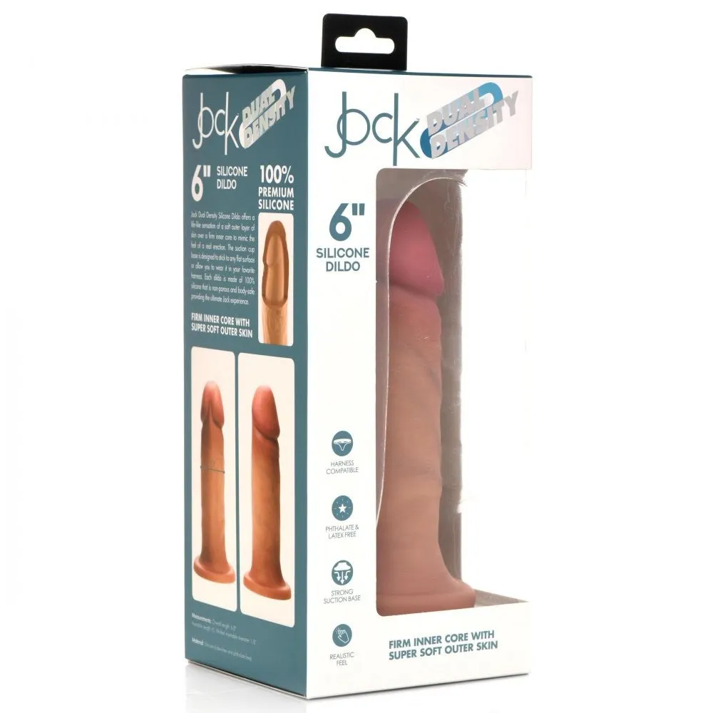Jock 6 Dual Density Silicone Dildo Realistic Dong Suction Cup Couples Sex Toy