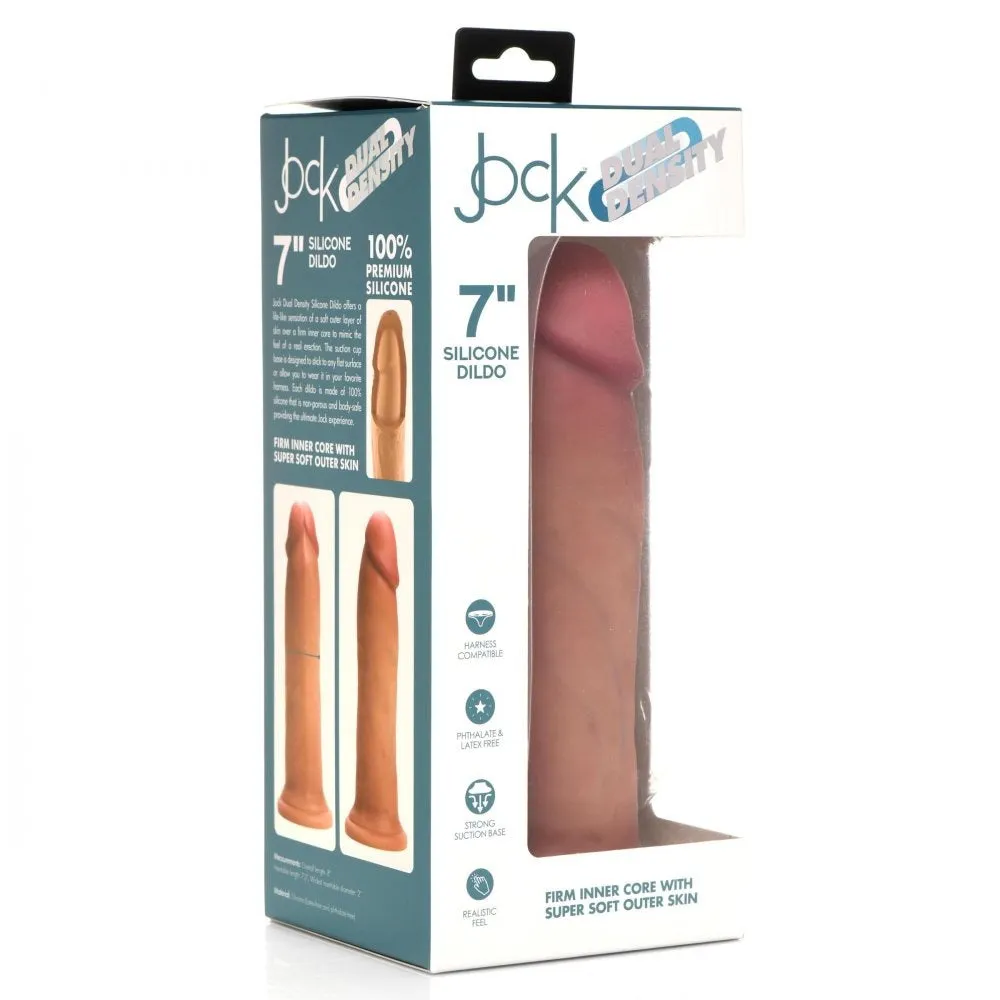 Jock 7 Dual Density Silicone Dildo Realistic Dong Suction Cup Couples Sex Toy