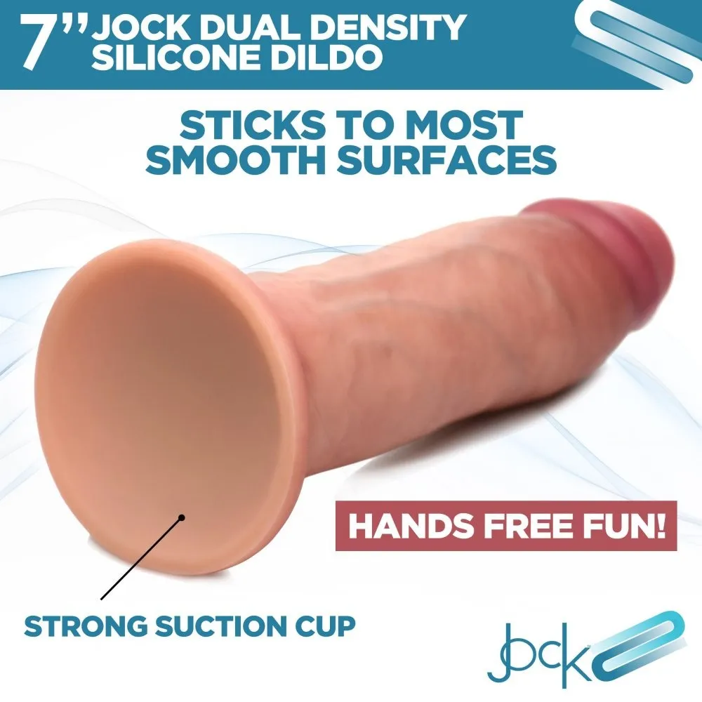 Jock 7 Dual Density Silicone Dildo Realistic Dong Suction Cup Couples Sex Toy