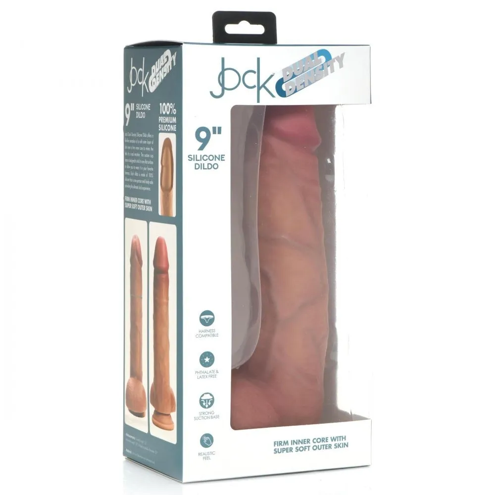 Jock 9 Dual Density Silicone Dildo Realistic Dong Suction Cup Couples Sex Toy