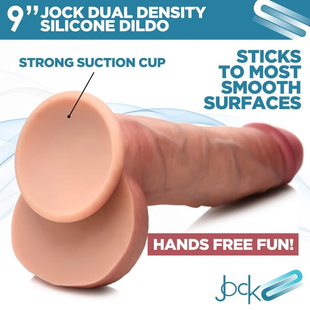 Jock 9 Dual Density Silicone Dildo Realistic Dong Suction Cup Couples Sex Toy