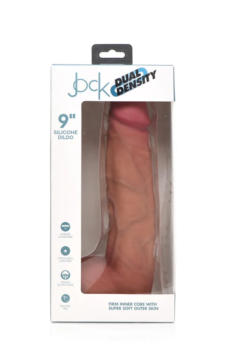 Jock 9 Dual Density Silicone Dildo Realistic Dong Suction Cup Couples Sex Toy