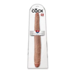 King Cock 16 Tapered Double Dildo - Tan