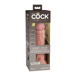 King Cock Elite 8 in. Vibrating Realistic Dildo With Suction Cup Beige