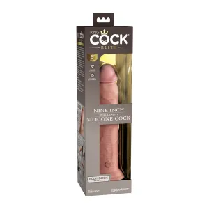 King Cock Elite 9 in. Dual Density Silicone Cock Realistic Dildo With Suction Cup Beige