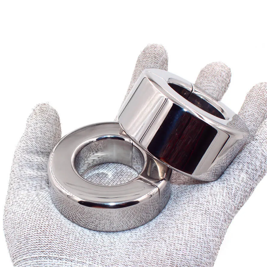 Magnetic Stainless Steel Scrotum Ball Stretcher Testis Weight Cock Ring