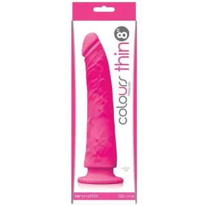 NS Novelties - Colours Pleasures Thin Realistic Dildo 8 with Suction Cup (Pink)