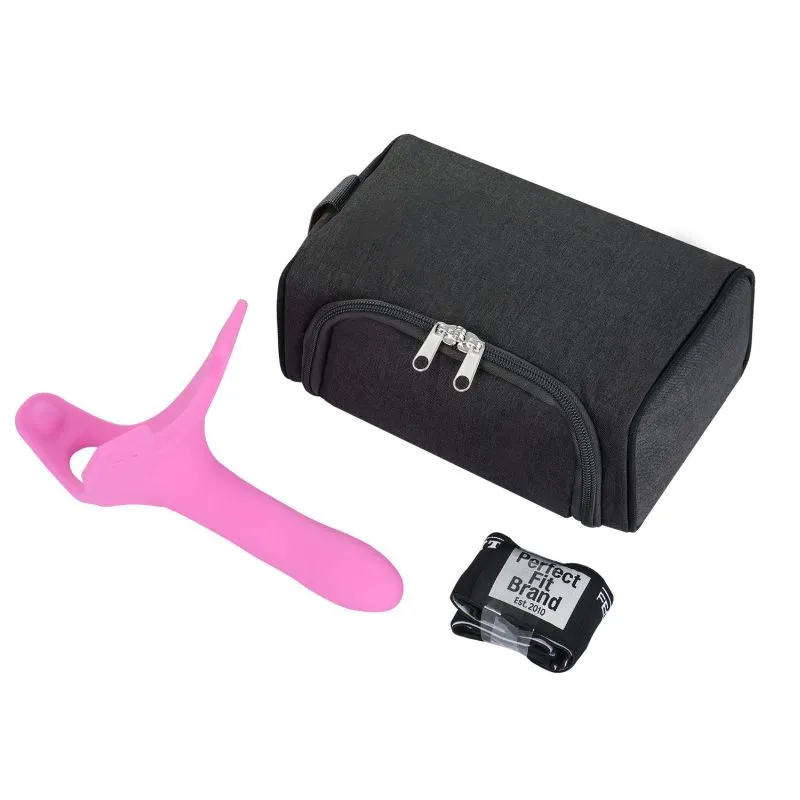 Perfect Fit Zoro Strap-On 5.5 Dildo Harness Couples Gender Neutral Sex Toy Pink