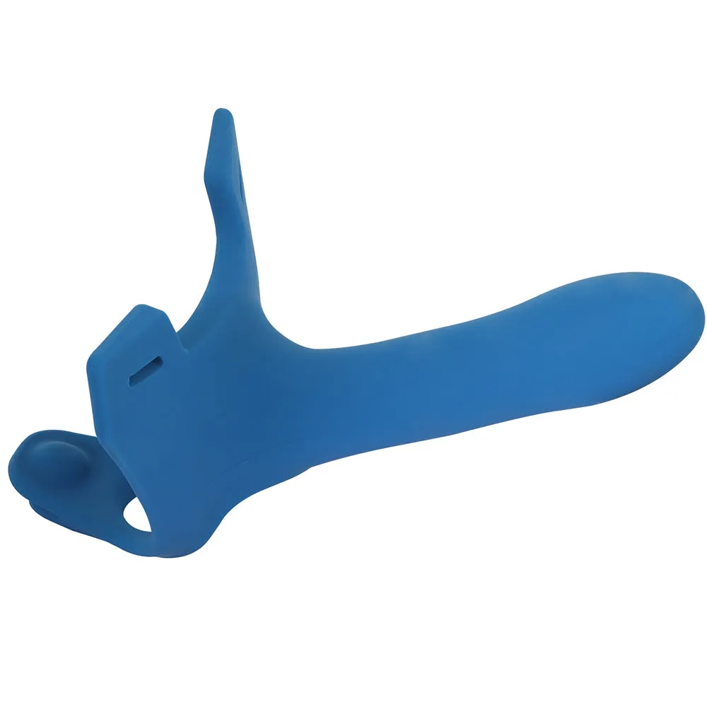 Perfect Fit Zoro Strap-On 6.5 Dildo Harness Couples Gender Neutral Sex Toy Blue