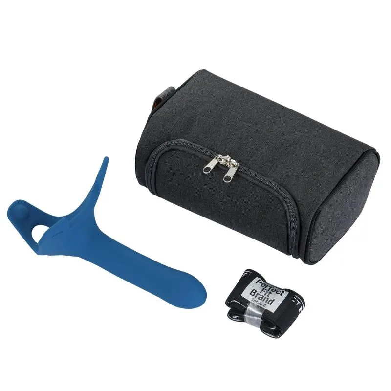 Perfect Fit Zoro Strap-On 6.5 Dildo Harness Couples Gender Neutral Sex Toy Blue