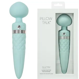 Pillow Talk Sultry Teal Rotating Shaft Vibrator Massage Wand