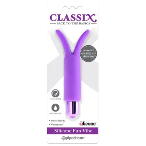 Pipedream Classix Silicone Fun Vibe Waterproof Tickling Bullet Vibrator Purple