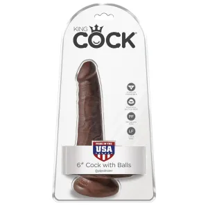 Pipedream - King Cock 6 Cock with Balls (Dark Brown)