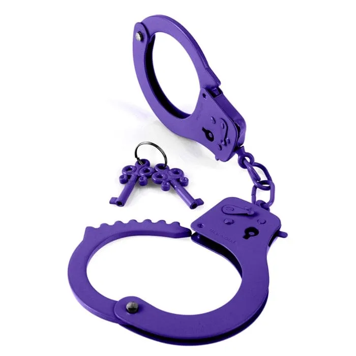 Pipedream Products Fetish Fantasy Purple Metal Handcuffs