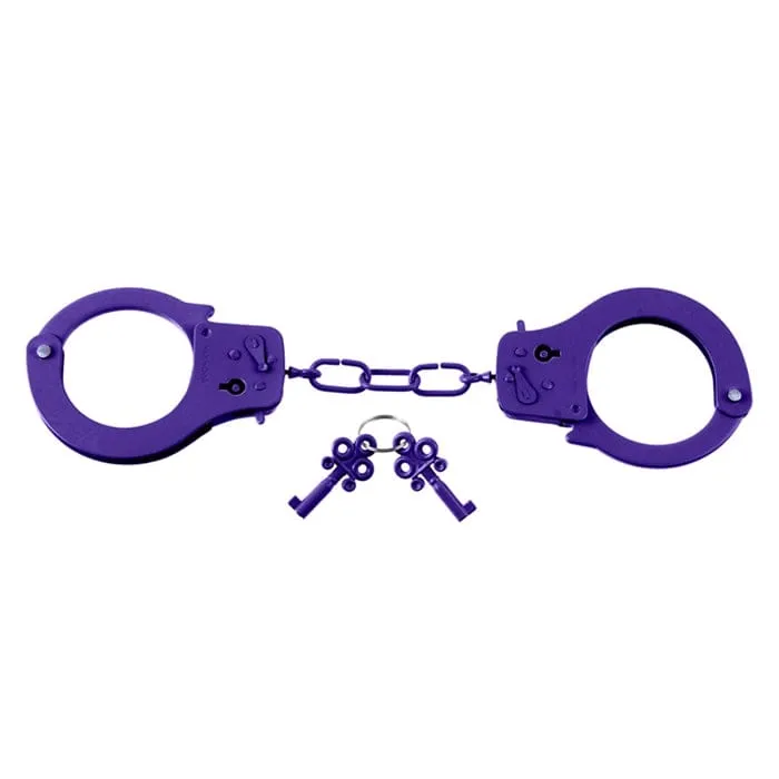 Pipedream Products Fetish Fantasy Purple Metal Handcuffs