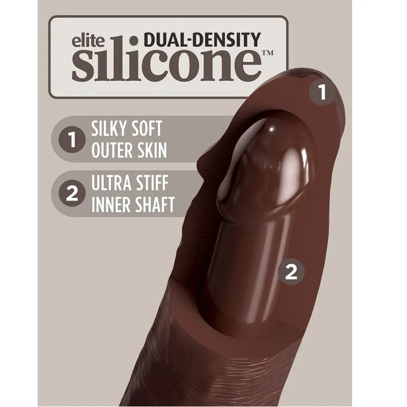 Pipedream Products King Cock Elite 8 Silicone Cock Brown