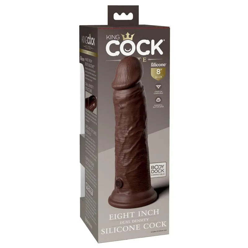 Pipedream Products King Cock Elite 8 Silicone Cock Brown