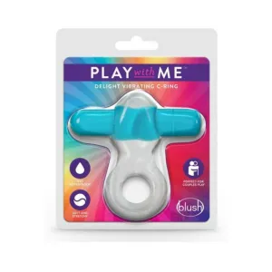 Play With Me - Delight Vibrating C-ring - Blue