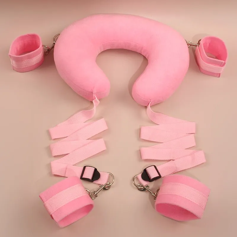 Plush Padded Neck and Wrist Restraint Set