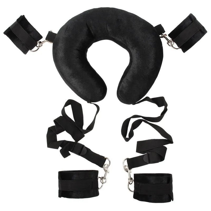 Plush Padded Neck and Wrist Restraint Set