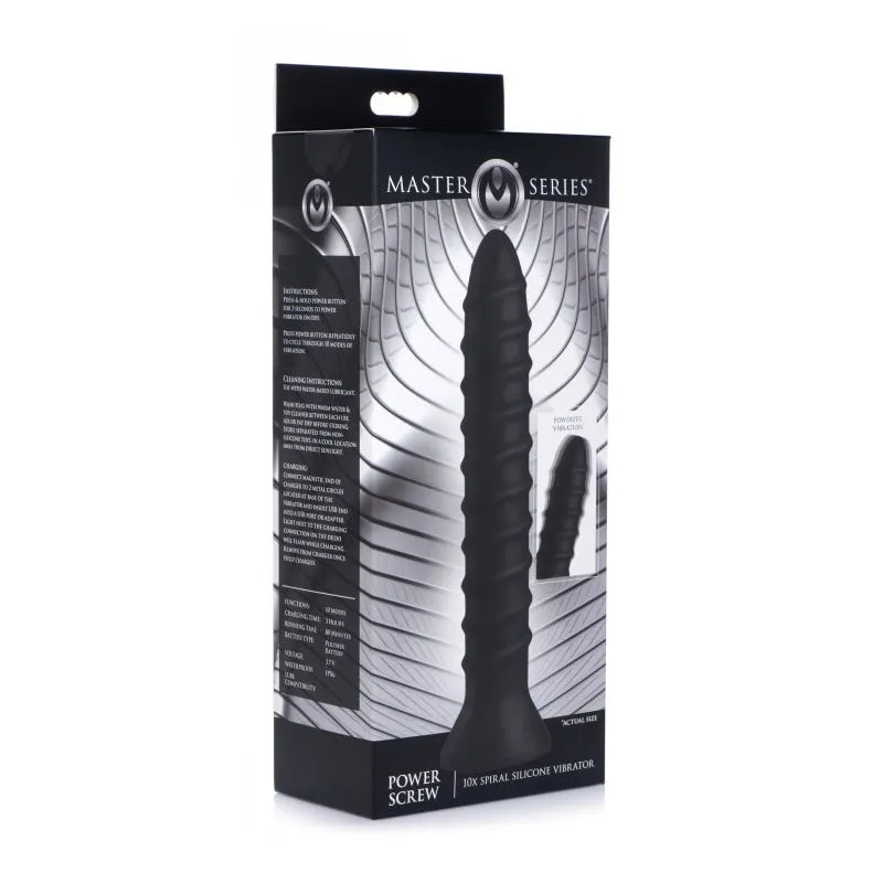 Power Screw 10X Spiral Silicone Vibrator