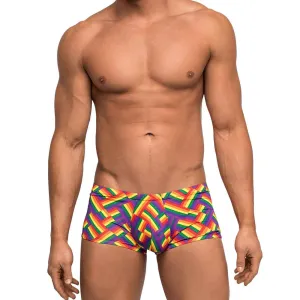 Pride Fest Contoured Pouch Mini Short Rainbow MD