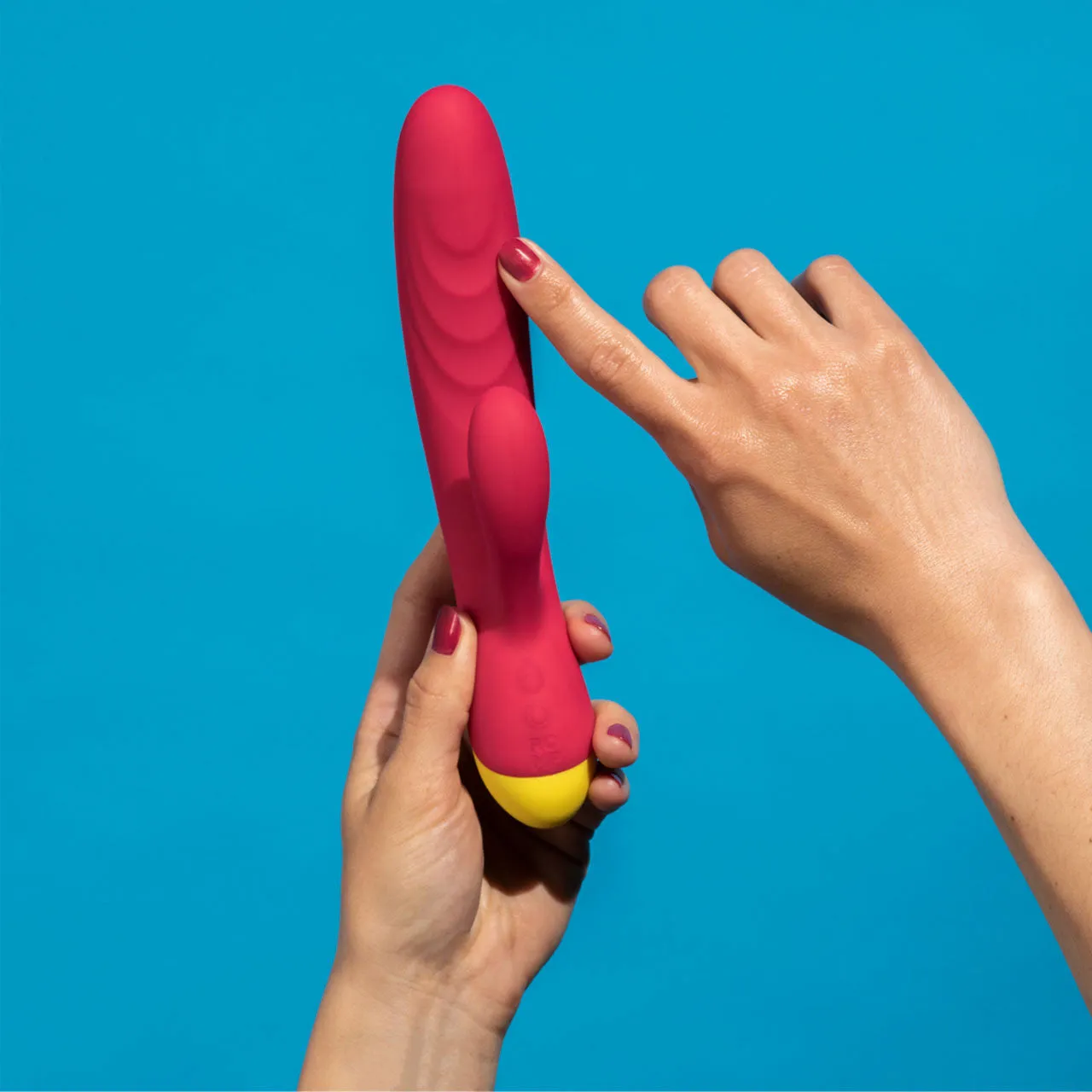 Romp Jazz Ribbed G Spot Rabbit Vibrator USB Rechargeable