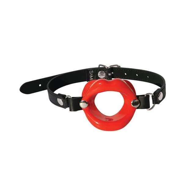 S&M - Sex & Mischief Silicone Lips Mouth Gag (Red)