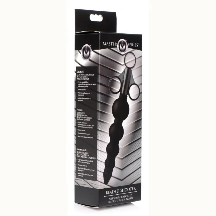 Silicone Graduated Beads Lubricant Launcher Black