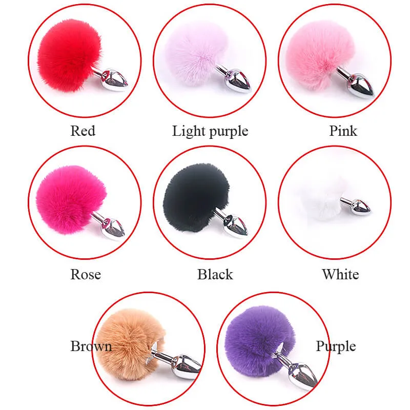 Smooth Bunny Tail Anal Fox Butt Plug Sex Toy