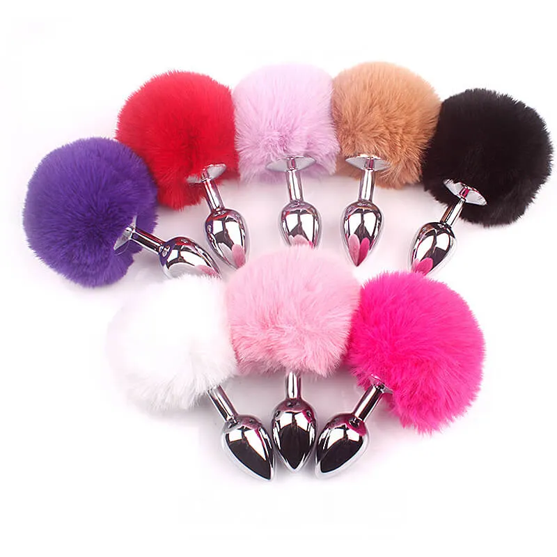 Smooth Bunny Tail Anal Fox Butt Plug Sex Toy