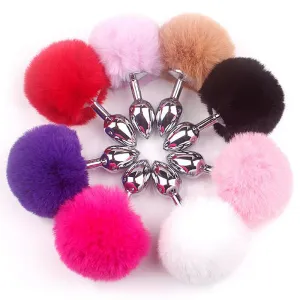 Smooth Bunny Tail Anal Fox Butt Plug Sex Toy