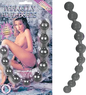 THAI JELLY ANAL BEADS-BLACK