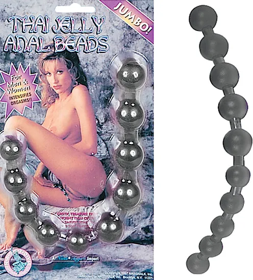 THAI JELLY ANAL BEADS-BLACK