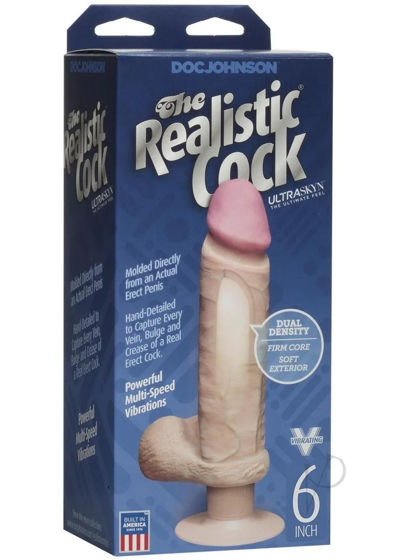 The Vibro Realistic Cock 6 Cock White